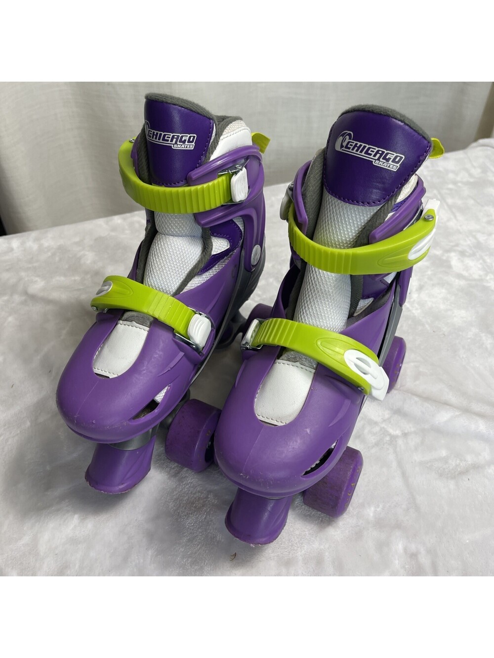 Chicago Kids Adjustable Quad Roller Skates - Purple - Adjustable 10-13